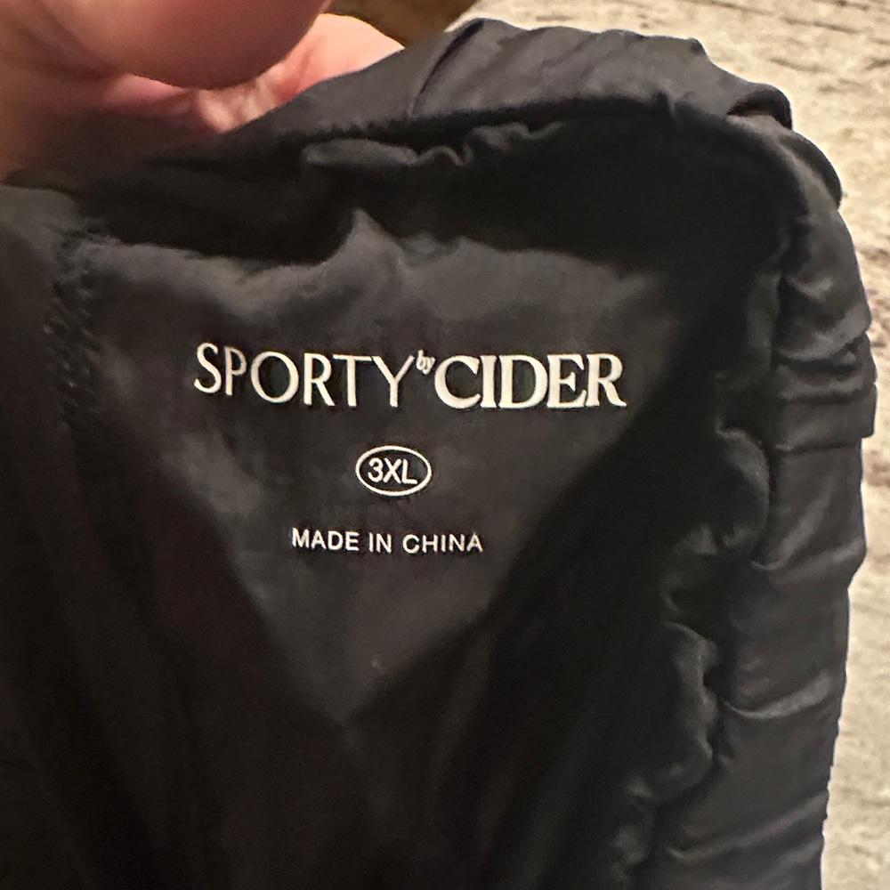 Sporty by Cider Black‎ Parachute Pants 3XL